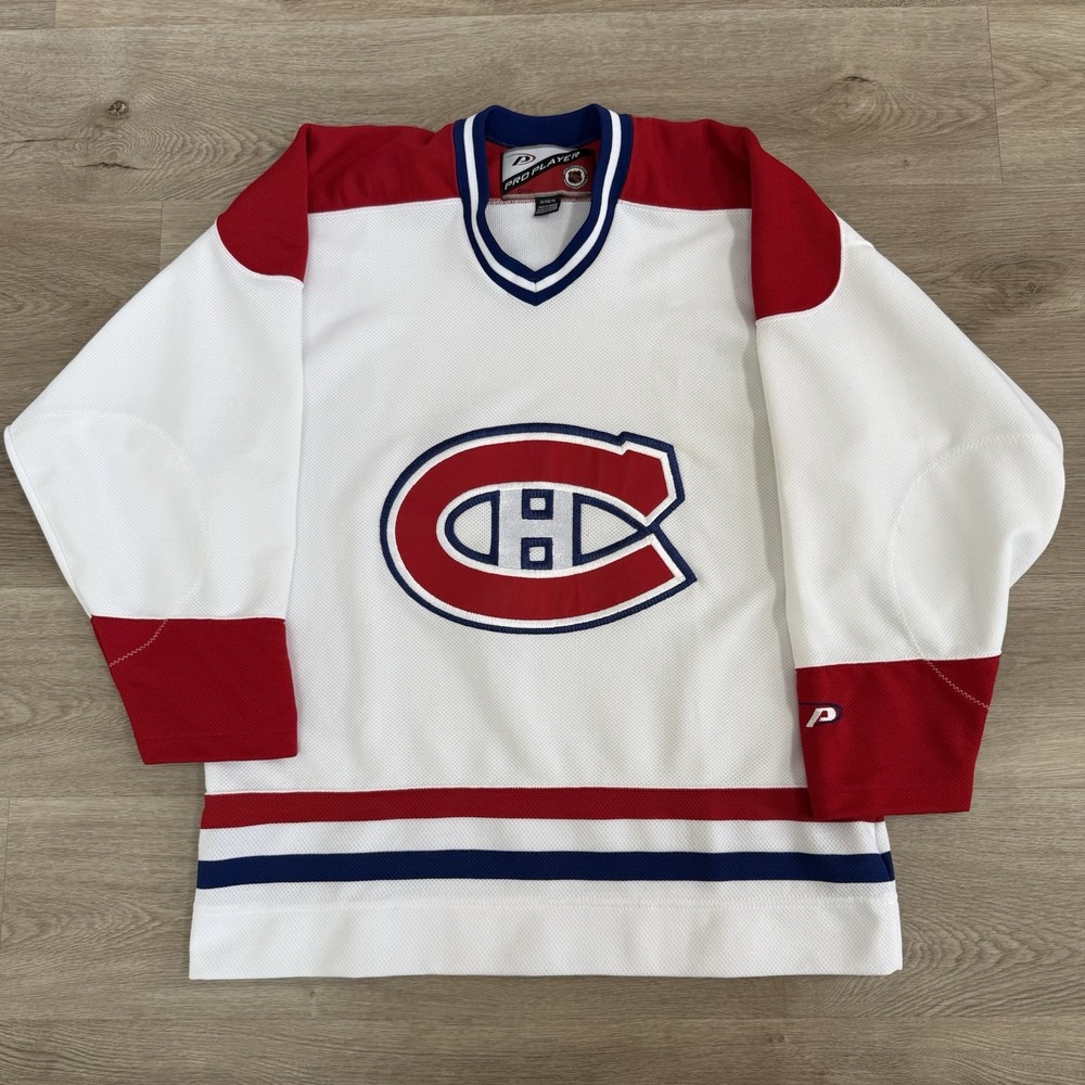 Vintage 90s Montreal Canadiens Pro Player NHL Jersey Mens Medium Made in Canada